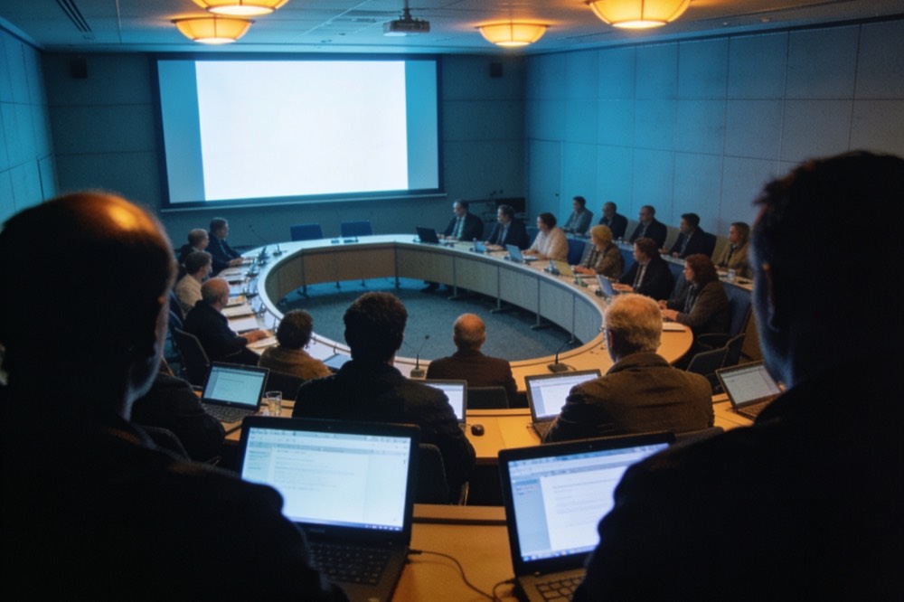 Delegates seated around the table at the CHAMP-ION pilot line opening event